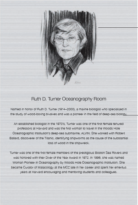 image of a plaque honoring Ruth D. Turner